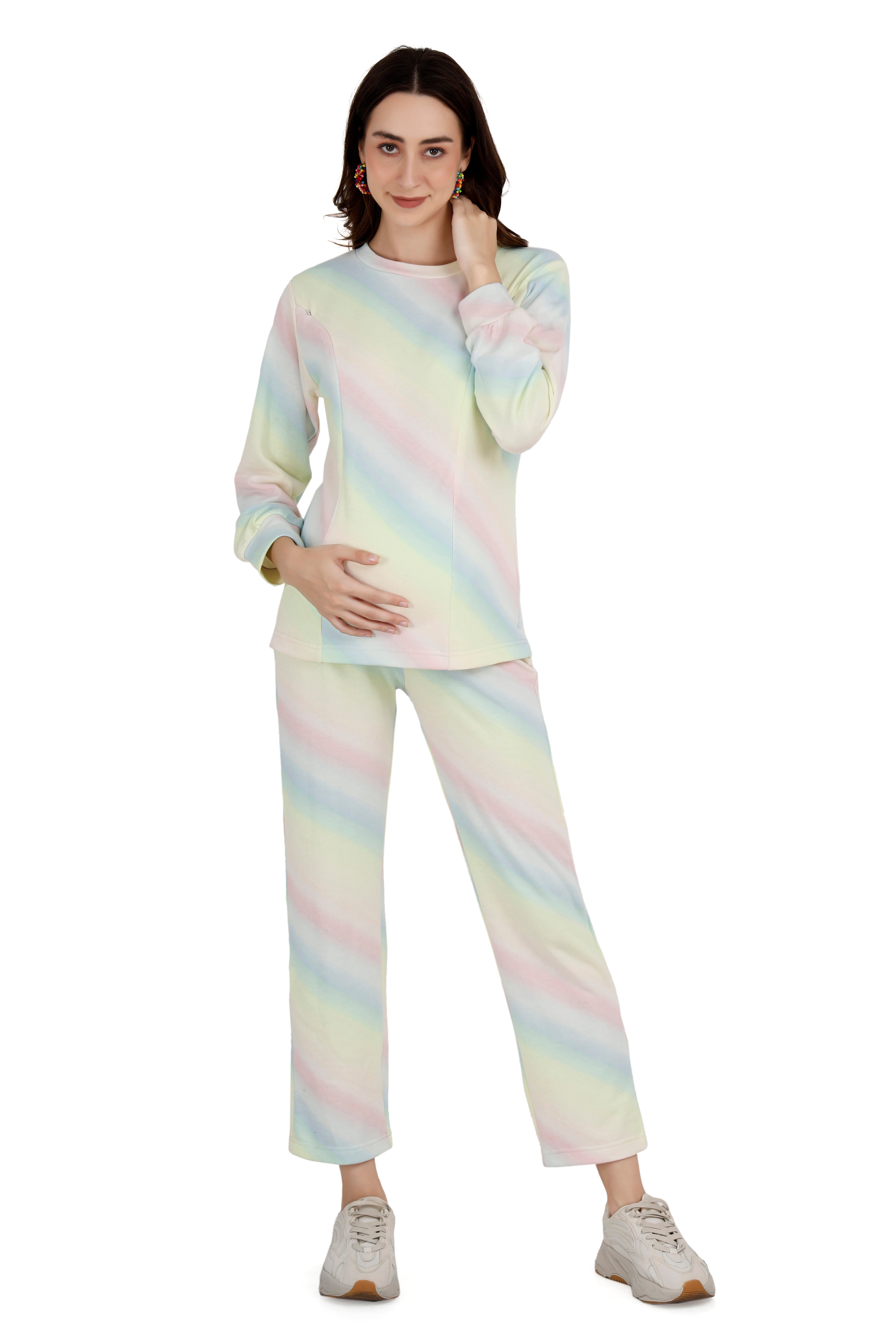 Women's Multi-Colored Rainbow Coord Set thumbnail 2